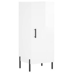 Berkfield Home Sideboard High Gloss White 34.5x34x90 cm Engineered Wood - thumbnail 3