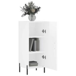 Berkfield Home Sideboard High Gloss White 34.5x34x90 cm Engineered Wood - thumbnail 4
