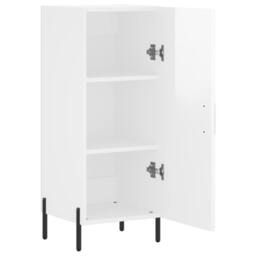 Berkfield Home Sideboard High Gloss White 34.5x34x90 cm Engineered Wood - thumbnail 5