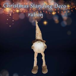 VFM e-Store Christmas Santa Decoration 48cm x 14cm Gold X 1 - Size: 48 cm x 14 cm - thumbnail 3