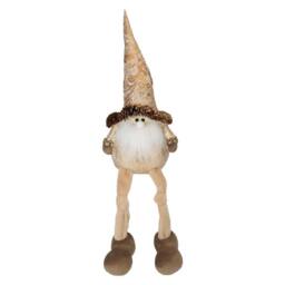 VFM e-Store Christmas Santa Decoration 48cm x 14cm Gold X 1 - Size: 48 cm x 14 cm - thumbnail 1