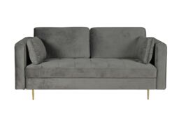 Furniture Maxi Avery Velvet 2 Seater Sofa with 2 Scatter Cushions in Grey - thumbnail 2