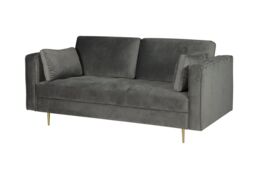 Furniture Maxi Avery Velvet 2 Seater Sofa with 2 Scatter Cushions in Grey - thumbnail 3