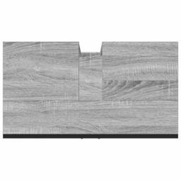 Berkfield Home Sturdy Bathroom Sink Cabinet Grey Sonoma 60x33x60 cm Engineered Wood - Size: 60 x 33 x 60 cm - thumbnail 9