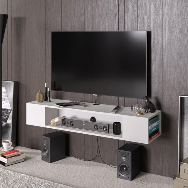 Decorotika Peti Floating TV Stand TV Unit in White - image 1