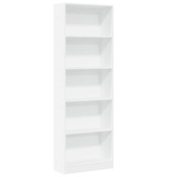 Berkfield Home Bookcase White 60x24x176 cm Engineered Wood - Size: 60 x 24 x 176 cm - thumbnail 2