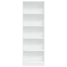 Berkfield Home Bookcase White 60x24x176 cm Engineered Wood - Size: 60 x 24 x 176 cm - thumbnail 4
