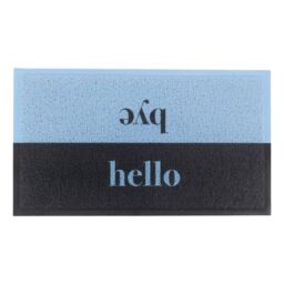 Artsy Mats Blue Hello Bye Doormat (70 x 40cm) - Size: 40 cm x 70 cm - thumbnail 3