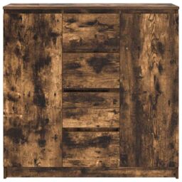 Berkfield Home Sideboard with Drawers Smoked Oak 100.5x35x98.5 cm Engineered Wood in Brown - thumbnail 6