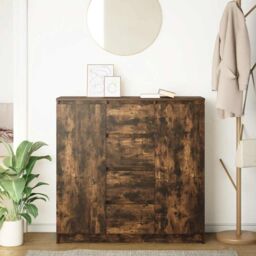 Berkfield Home Sideboard with Drawers Smoked Oak 100.5x35x98.5 cm Engineered Wood in Brown - thumbnail 3