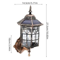 EONLION Solar Powered Warm White Wall Sconce Outdoor in Bronze - Size: 100 cm - thumbnail 2