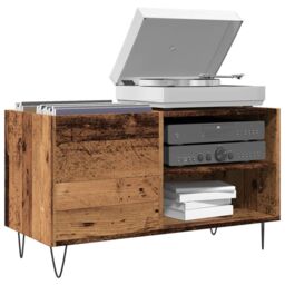Berkfield Home Record Cabinet Old Wood 84.5x38x48 cm Engineered Wood in Brown - thumbnail 1