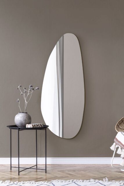 "MirrorOutlet New Frameless Pond Leaner / Wall Mirror 47"" X 20"" (120CM X 50CM) in Silver - Size: 1 Pack" - image 1