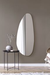 "MirrorOutlet New Frameless Pond Leaner / Wall Mirror 47"" X 20"" (120CM X 50CM) in Silver - Size: 1 Pack"
