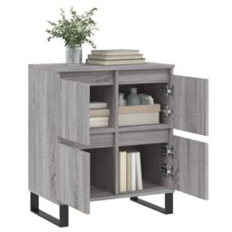 Berkfield Home Sideboard Grey Sonoma 60x35x70 cm Engineered Wood - Size: 60 x 35 x 70 cm - thumbnail 4