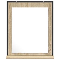 Berkfield Home Bathroom Mirror with Shelf Sonoma Oak 50x12x60 cm Engineered Wood in Brown - Size: 50 x 12 x 60 cm - thumbnail 5