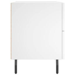 Berkfield Home Modern Bedside Cabinet White 40x35x47.5 cm Engineered Wood - thumbnail 7