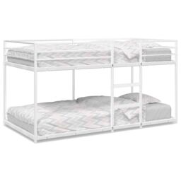 Berkfield Home Bunk Bed without Mattress White 90x190 cm Steel - thumbnail 2