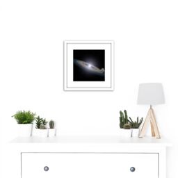 Artery8 Space NASA Hubble Dead Stars Planet Debris Illustration 8X8 Inch Square Wooden Framed Wall Art Print Picture with Mount in White - thumbnail 2