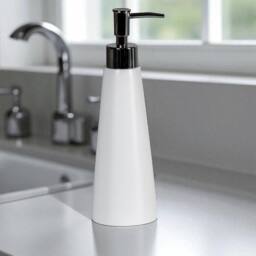 Showerdrape Alto Grey Liquid Soap Dispenser in White