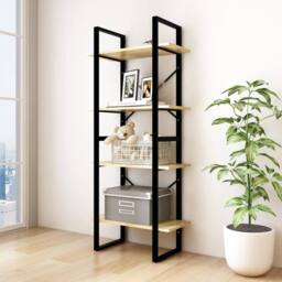 Berkfield Home 4-Tier Book Cabinet 60x30x140 cm Solid Pine Wood in Brown - Size: 60 x 30 x 140 cm - thumbnail 2