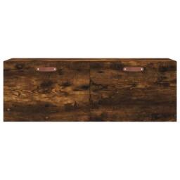 Berkfield Home Wall Cabinet Smoked Oak 100x36.5x35 cm Engineered Wood in Brown - thumbnail 5
