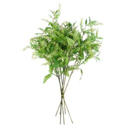 Leaf Pack of 6 x 85cm Artificial Green Foliage Spray - Size: 6 x 85 cm - thumbnail 2