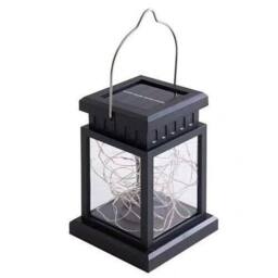 Kelvenix Warm white 4X LED Solar Powered Hanging Lantern Lights Waterproof in Black - thumbnail 1