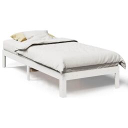 Berkfield Home Bed Frame without Mattress White 90x200 cm Solid Wood Pine - thumbnail 2