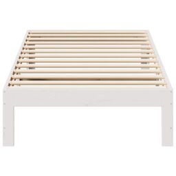 Berkfield Home Bed Frame without Mattress White 90x200 cm Solid Wood Pine - thumbnail 5