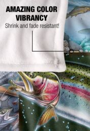 JQ Licensing Trout Fishing Silky Touch Super Soft Throw Blanket 152 X 127 cm in White - thumbnail 4