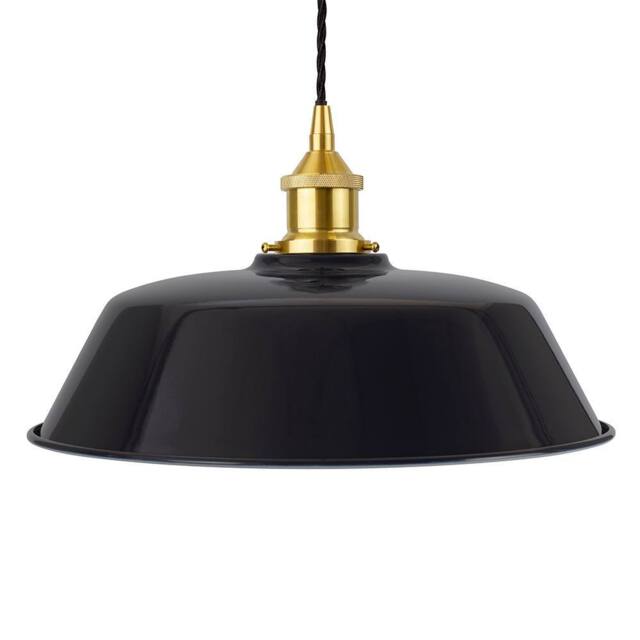 SE Home Navy Blue Chancery Pendant Light - Polished Brass - Black Twisted - image 1