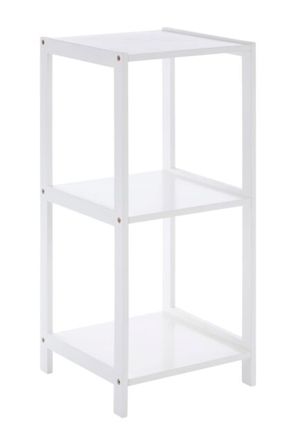 Orsina Dara 3 Tier Rustic Bathroom Shelf in White - image 1