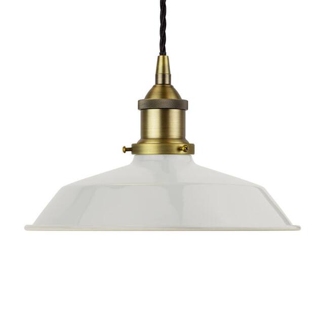 SE Home Pale Grey Small Trinity Metal Pendant Light - Matt Antique Brass - image 1