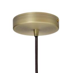 SE Home Pale Grey Small Trinity Metal Pendant Light - Matt Antique Brass - thumbnail 3