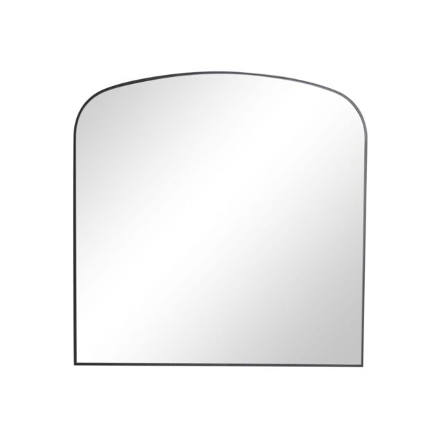 Melody Maison Large Black Framed Arched Wall Mirror 92cm X 91cm - Size: 92 cm X 91 cm - image 1
