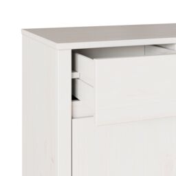 "Berkfield Home Sideboard ""DRAMMEN"" White 114x43x75, 5 cm Solid Wood Pine" - thumbnail 9