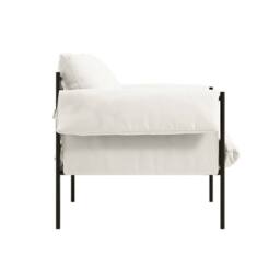 Lemon Pavilion Furniture Wardour Chair - House Weave/Metal - L86xW100xH83 cm - White/Black in White - thumbnail 3