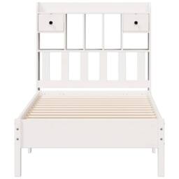 Berkfield Home Decorative Bookcase Bed without Mattress White 90x190 cm Single S - thumbnail 4