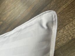 Early's of Witney 'Sateen Stripe' Twin Pack Pillows in White - thumbnail 2