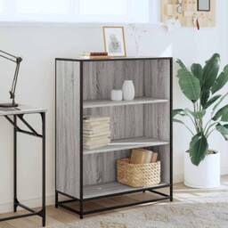 Berkfield Home Book Cabinet Grey Sonoma 80.5x35x107.5 cm Engineered Wood - thumbnail 3