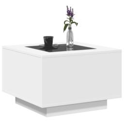 Berkfield Home Decorative Coffee Table with LED White 60x60x40 cm Engineered Wood - Size: 60 x 60 x 40 cm - thumbnail 5