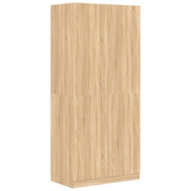 Berkfield Home Wardrobe Sonoma Oak 90x52x200 cm Engineered Wood in Light Tan - Size: 90 x 52 x 200 cm - image 1