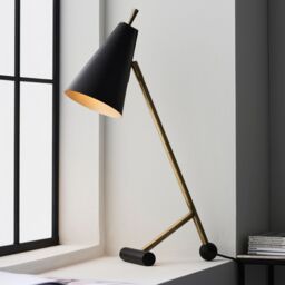Loops 2 PACK Antique Brass & Matt Black Task Lamp - Modern Adjustable Table Desk Light - thumbnail 5