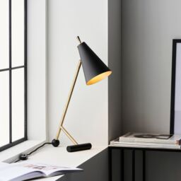 Loops 2 PACK Antique Brass & Matt Black Task Lamp - Modern Adjustable Table Desk Light - thumbnail 3