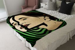 Benjamin Tate Design portrait of woman Designer Blanket in Natural - Size: 120 cm x 150 cm - thumbnail 4