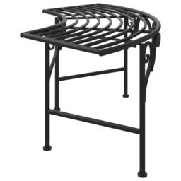 Berkfield Home Tree Bench 113 cm Black Steel - thumbnail 4
