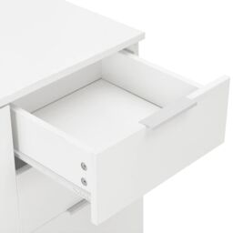 Berkfield Home Sideboard High Gloss White 107x35x76 cm - Size: 107 x 35 x 76 cm - thumbnail 6