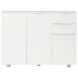 Berkfield Home Sideboard High Gloss White 107x35x76 cm - Size: 107 x 35 x 76 cm - thumbnail 3