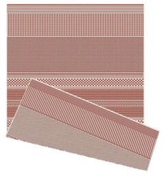 THE RUGS Reversible Outdoor Rugs in Fine Line Design Duo Weave Collection in Burnt Orange - Size: 160 cm x 230 cm - thumbnail 5